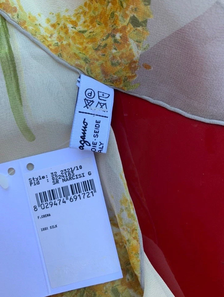 Nuevo con etiquetas Salvatore Ferragamo bufanda larga 100% seda envolvente 16"*60" Foto 3 de 4