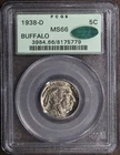 1938-D (MS66 CAC) Buffalo Nickel 5C PCGS OGH - Premium Quality