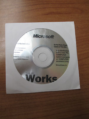 Microsoft Works 7 mit Echtheitszertifikat