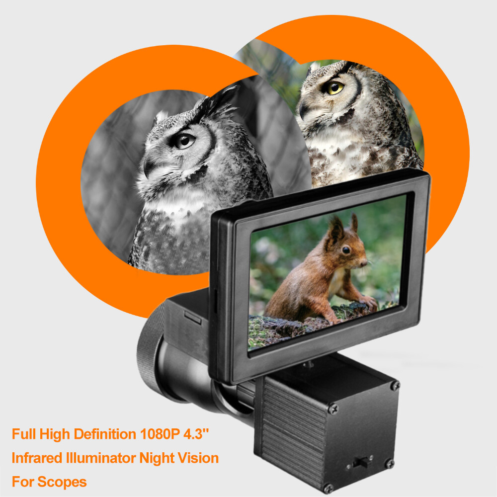 4.3” Night Vision 1080P Rifle Scope Hunting Sight Infrared 850nm IR Video Camera