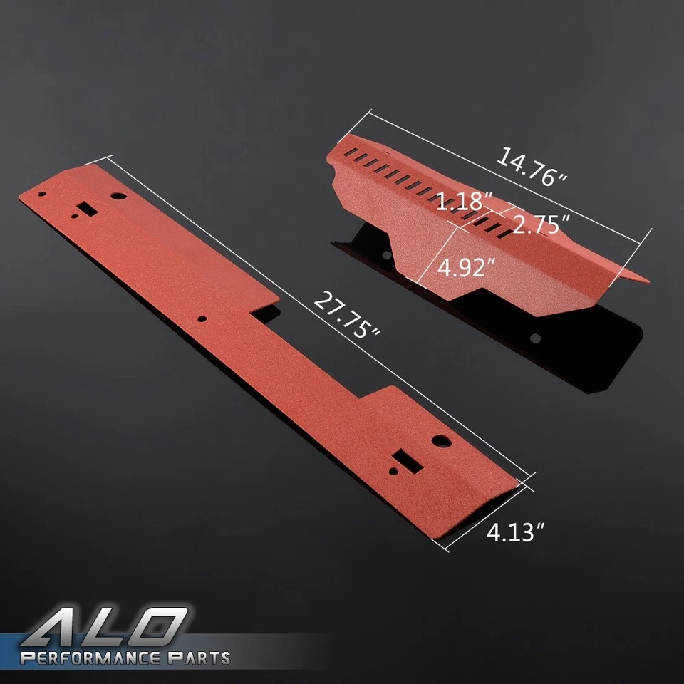 Fit For 2002-2007 Subaru WRX & STI Radiator Shroud & Pulley Belt Cover Combo Red Foto 2 de 4