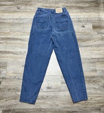VTG Anchor Blue Denim Jeans High Waisted Tapered 90s Y2K Retro 9 Juniors 26x29