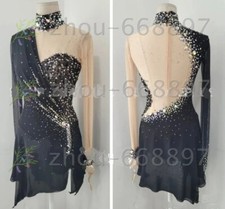 Figure Skating Dress Ice Skating Dress Competition Skating Wear black