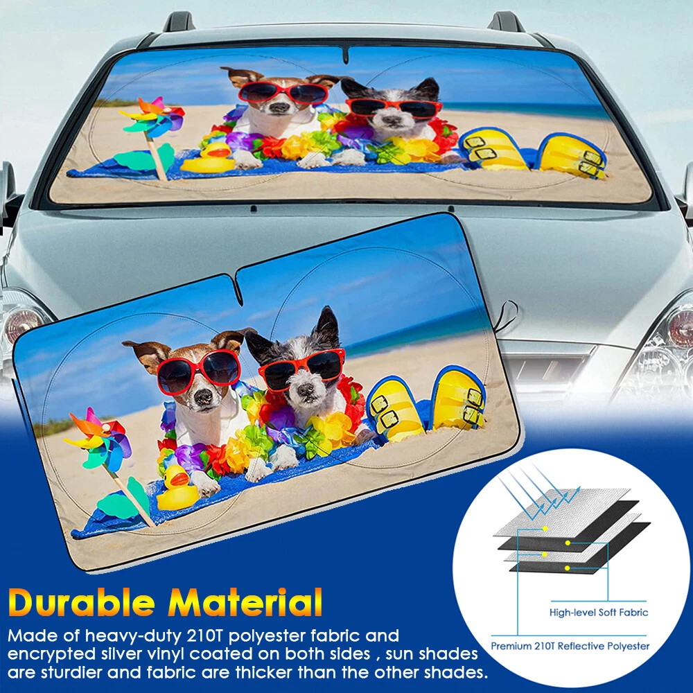 Car Sun Shade Windshield Front Window Cartoon Visor SUV Foldable UV Shield Cover