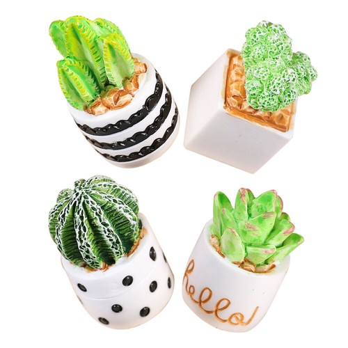 4 Pcs Simulations-Kaktus-Ornament Desktop-Harz-Ornament Mini -Hausdekoration - 第 12/12 張圖片
