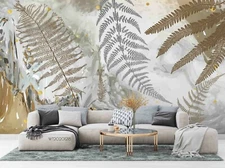 3D Plant Leaves Wallpaper Wall Mural Removable Self-adhesive Sticker504