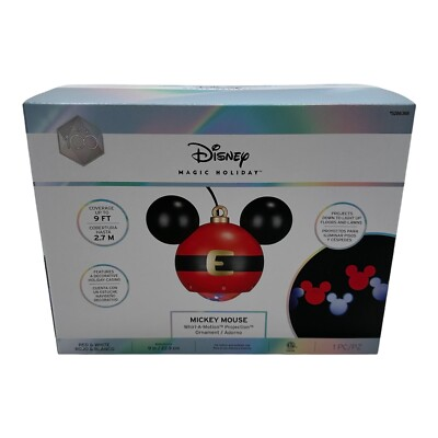 #ad Disney Magic Holiday Mickey Mouse Whirl a Motion Hanging Projection Ornament NEW $19.99