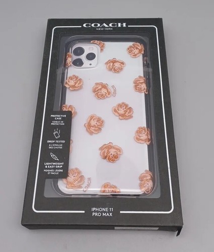 Funda protectora Coach para iPhone 11 Pro Max de ensueño peonía rosa transparente brillo - Imagen 2 de 4