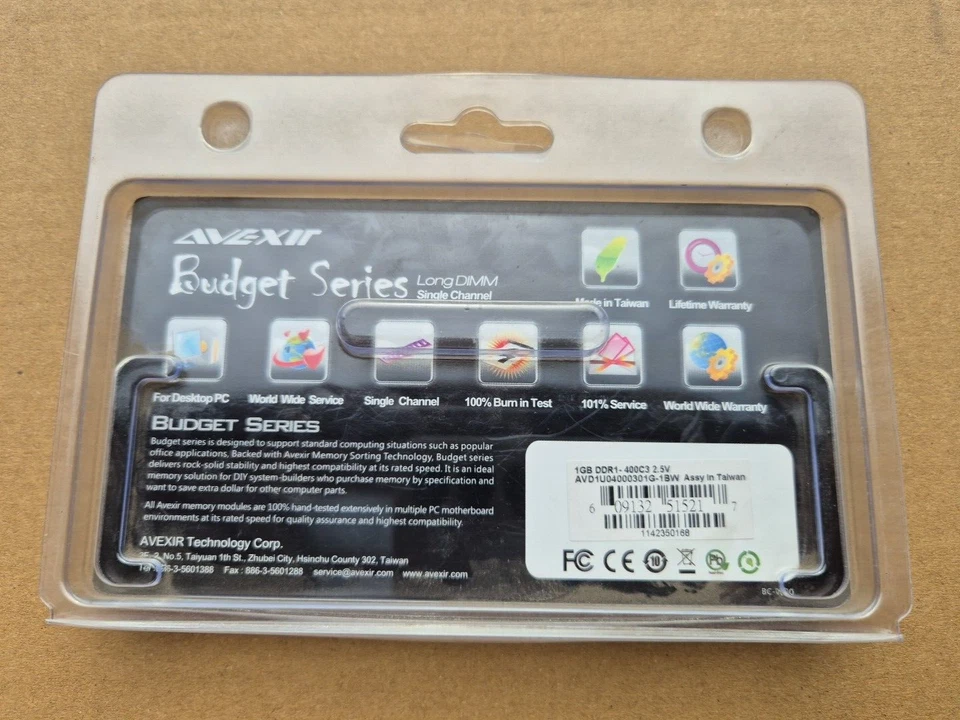 Avexir 1GB DDR1 RAM - Single Channel - Image 3 of 4