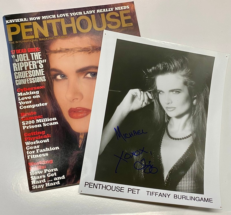 Penthouse Feb 1994 POM Tiffany Burlingame plus signed Photo!