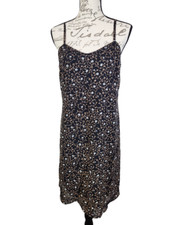 Express Black Floral Print Thin Spaghetti-Strap Dress - Women's Sz 9/10