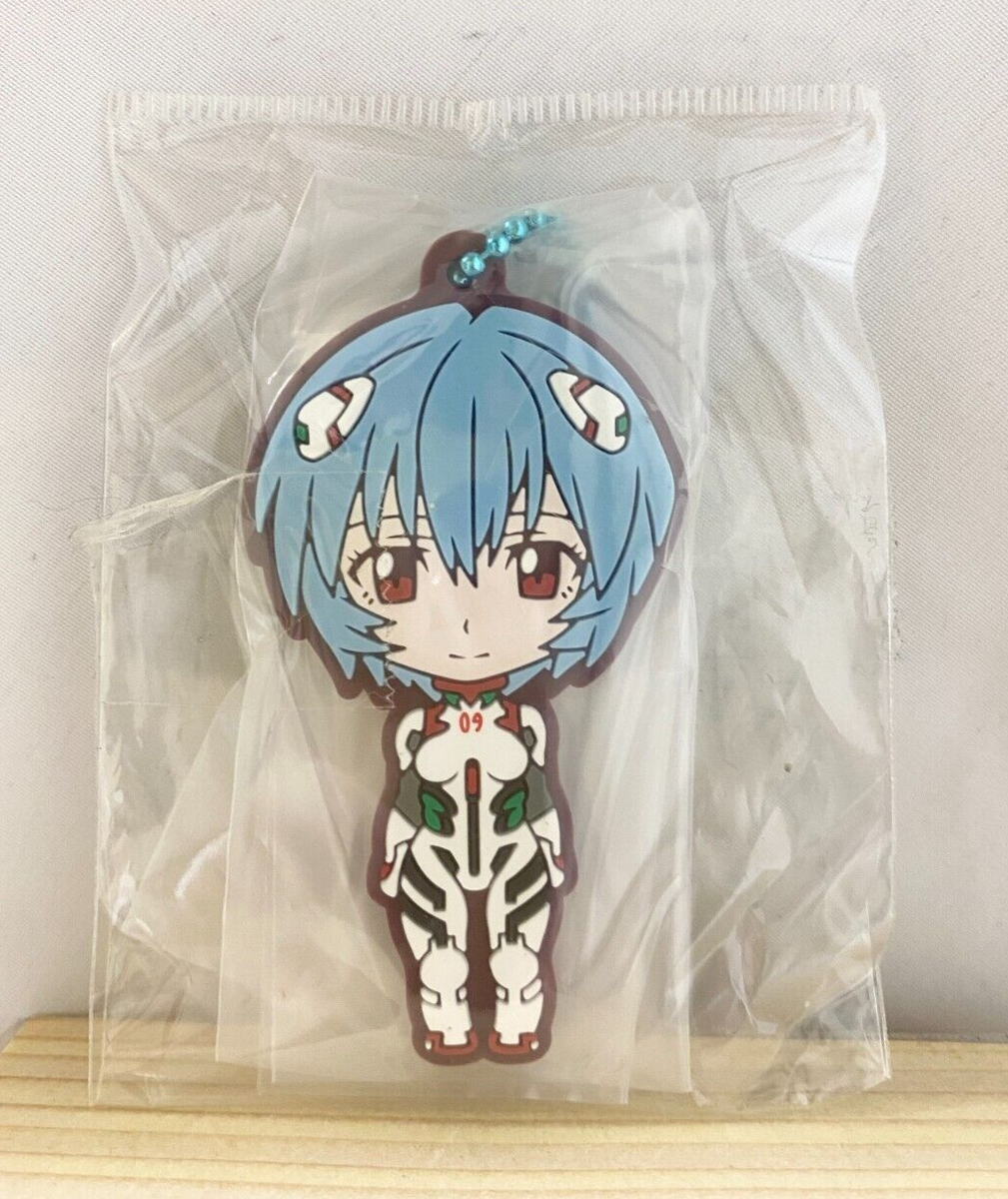 Neon Genesis Evangelion Rei Ayanami Rubber Keychain Charm Bandai