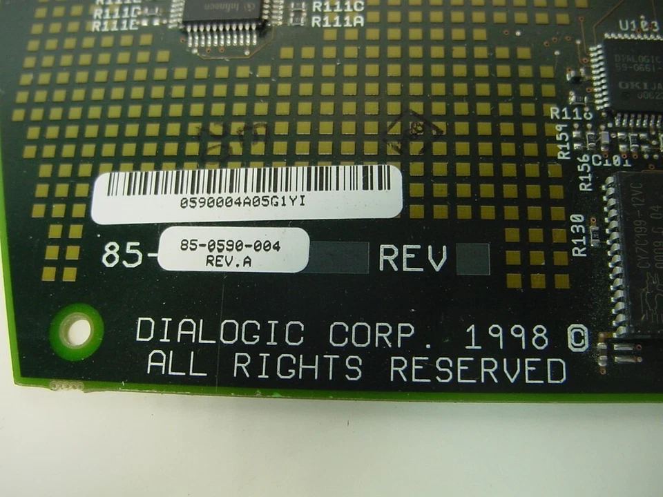 1998 DIALOGIC CARD 85-0590-004 REV A - Image 3 of 3