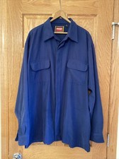 Men's Wrangler Hero Long Sleeve Button Down Shirt Blue W/ Pockets Size 2XL