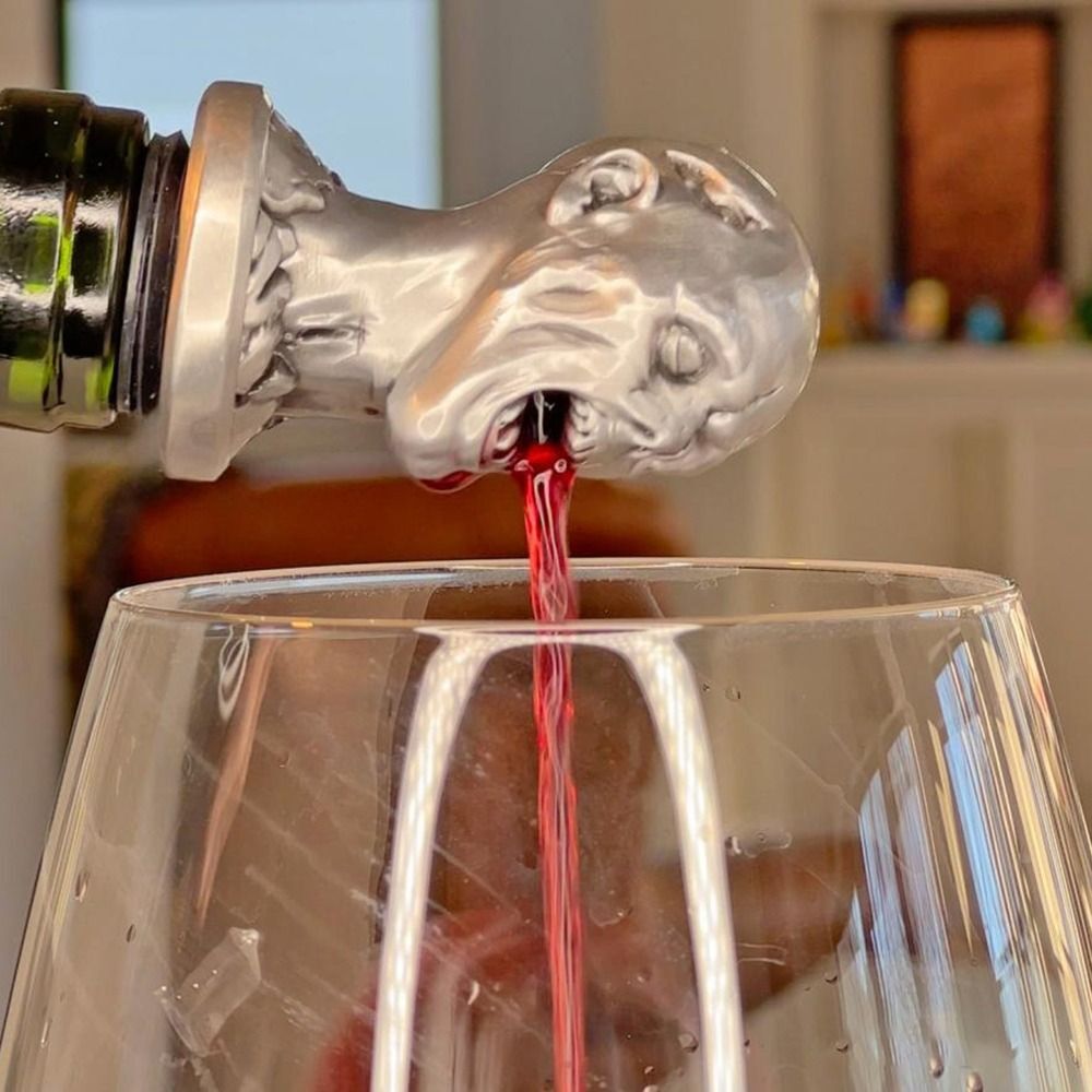 Spoof Zombie Head Wine Pourse Skull Wine Pourer White Red Wines Whiskey