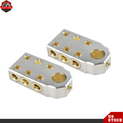 Pair of Car Audio Top Post (6) 1/0 & 4 Gauge BATTERY TERMINAL Pair