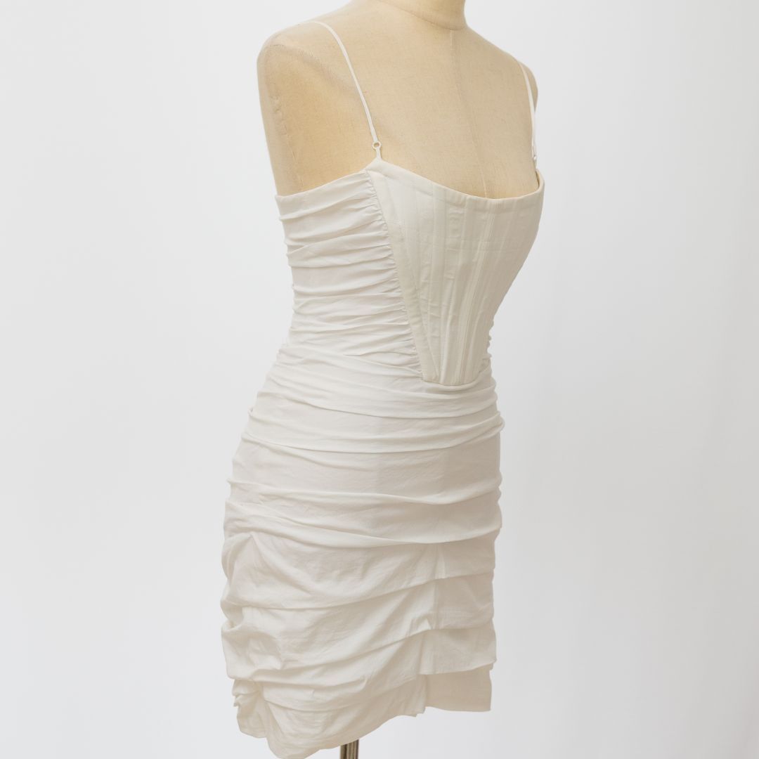 Alexander Wang White Corset Strappy Dress