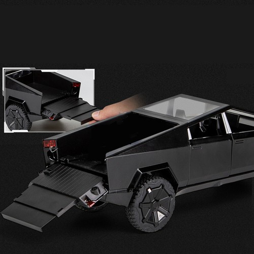 UK 1:24 Tesla Cybertruck Alloy Model Car Collection w/ Sound & Light Kids Toy - Picture 10 of 10