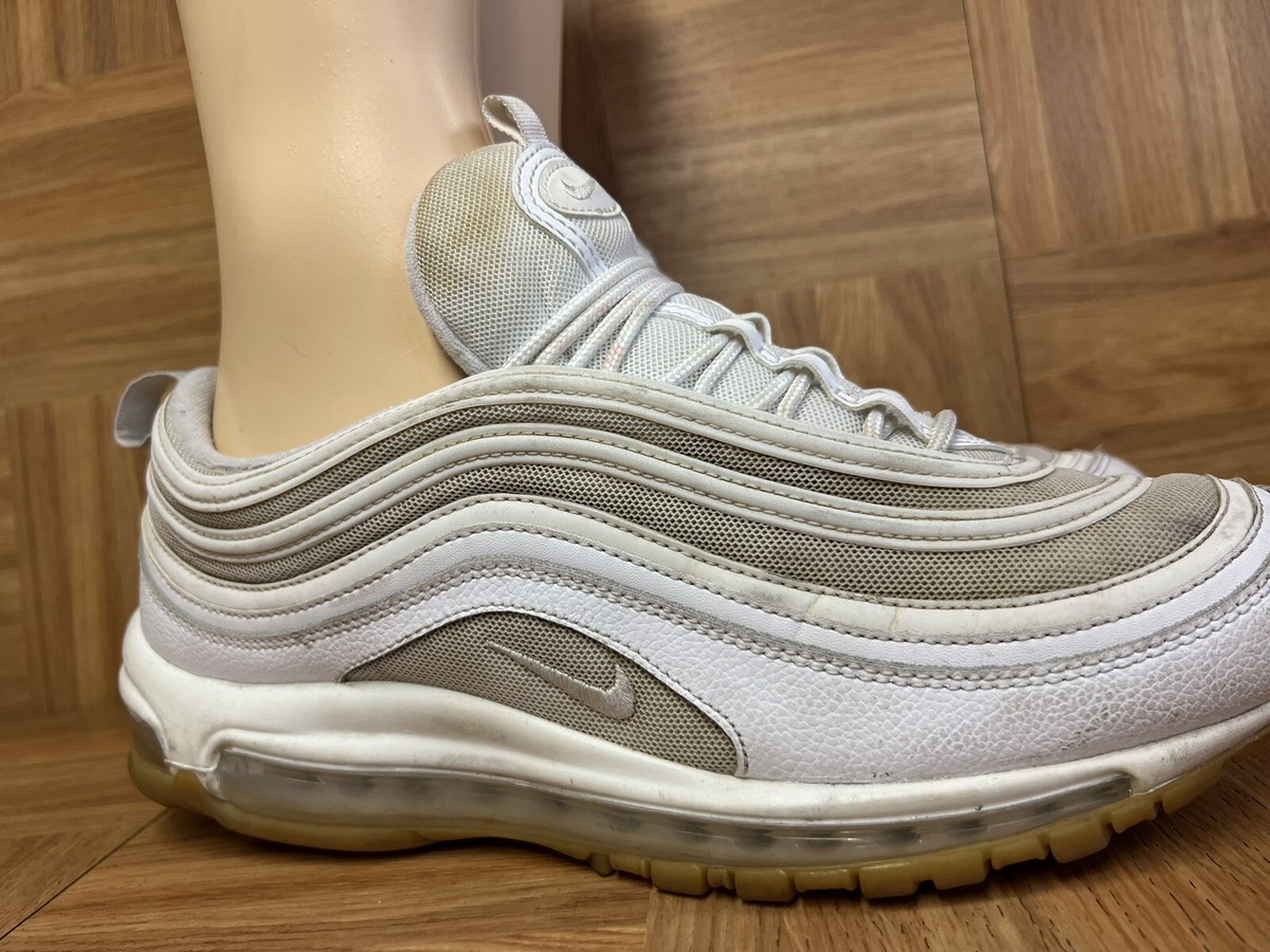 RARE🔥 Size 11.5 - Nike Air Max 97 Triple White Gum Sneakers