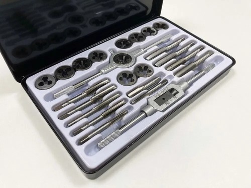24pc Tap and Die Set Thread Repair Kit Imperial Tap Set Screw Bolt Tools Case - Picture 20 of 24