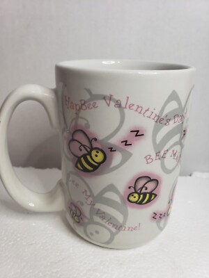 Bee Mine Valentine's Day Coffee Mug Cup HapBee Valentine's Day Honey Bee
