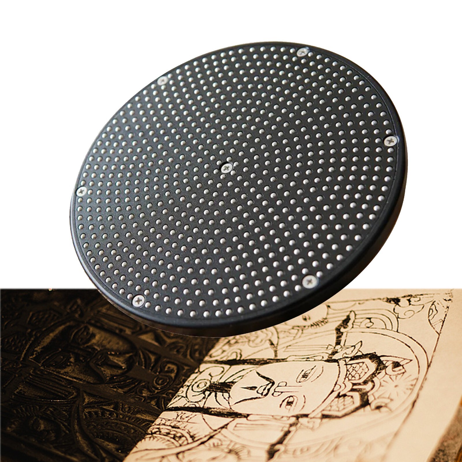 5.12" Round Handheld Embossed Printmaking Tool Simple Printmaking Machine