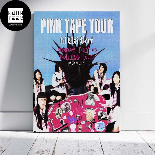 Lil Uzi Vert Pink Tape Tour Rolling Loud Sunday July 23 Miami FL Poster