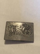Klitzner Shriners On Camels Caravan Masonic Masons Pewter-tone Belt Buckle
