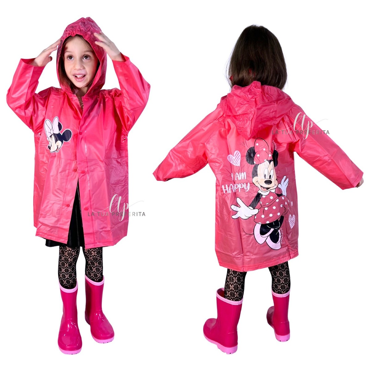 Minnie Mouse Giacca Para pioggia Impermeabile da 3-8anni Mantella