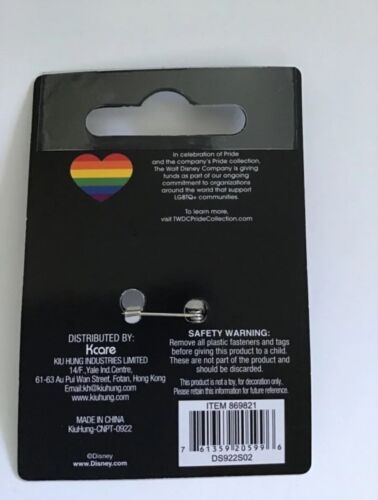 Disney Pride Collection Mickey Mouse Rainbow Button Pin NEW LBQTQ+ - Picture 2 of 2