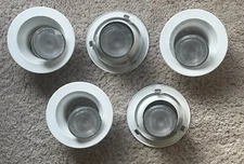 NICOR 4” R20 WHITE BAFFLE TRIM 19502-PHILIPS 7W LED 500 LUMEN DIM PAR 20-QTY 5