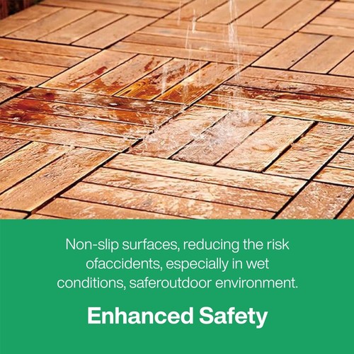 x5 WPC Wood Decking Tile - Interlocking Flooring Deck Tile - Indoor & Outdoor - Foto 5 di 11