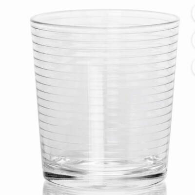 Vintage Pasabahce Doro Double Old Fashioned Clear Glass Ribbed Lines Replacement