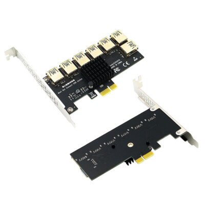 PCIE 1x 1 to 7 USB3.0 Riser for BTC Mining PCI Express USB3.0 Multiplier 