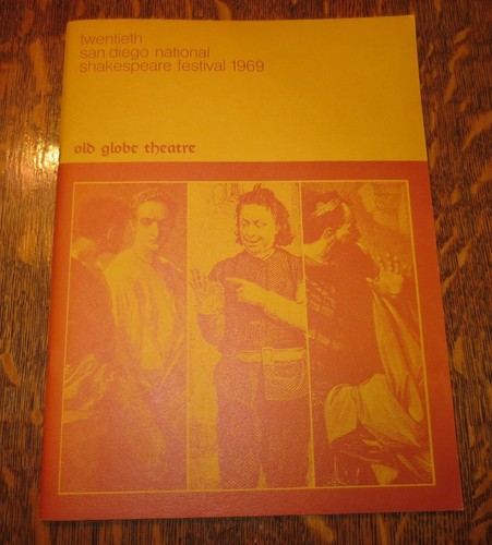 ☆ RARE 1969 San Diego Shakespeare Festival Program Old Globe CHRISTOPHER WALKEN