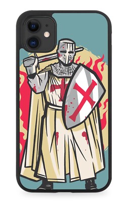 Englischer Ritter Gummi Handyhülle England Schild Kreuzritter Wikinger Soldat M204