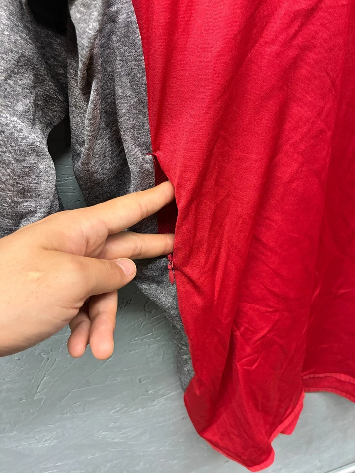 Majestic Boston Red Sox Shirt Men’s XL Red Gray 3/4 Sleeve Therma Base Zip MLB - Image 4 of 4