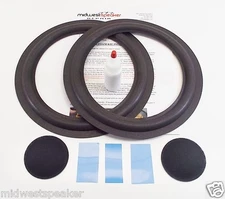 Dahlquist DQ20 DQ-20 Woofer Foam Kit - Speaker Repair w/ Shims & Dust Caps!