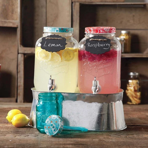 The Pioneer Woman Goodness Drink Dispenser Set w/ Ice Bucket & Chalkboard Set