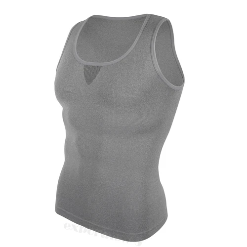 MENS SLIMMING BODY SHAPER BELLY TUMMY CONTROL SHIRT COMPRESSION VEST UNDERWEAR - Bild 14 von 22