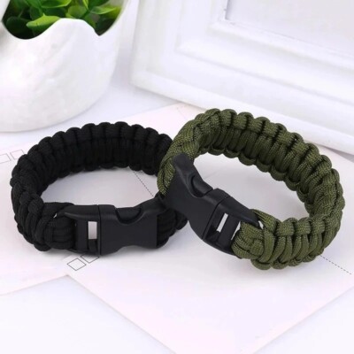 Outdoor Adjustable Paracord Survival emergency Rope Bracelet