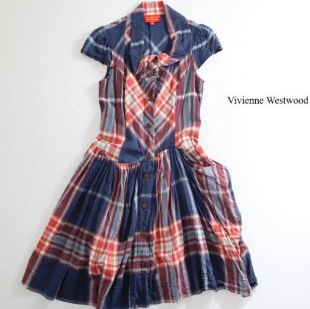 Vivienne Westwood Plaid Shirt Dress Red Label Size 2 | eBay