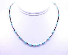 Stunning Small Tiny Graduated Turquoise Layering Necklace, Kingman Arizona