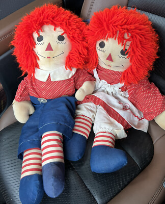 Large Raggedy Ann & Andy Plush Dolls Vintage Rare And Hard To Find | eBay
