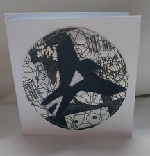 Notts County Football Club Handcrafted Card / Original Fan Art / Textile Magpie