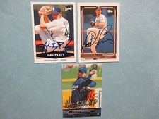 JAKE  PEAVY/ANDY  BENES/WOODY  WILLIAMS   San Diego  Padres  Signed Cards