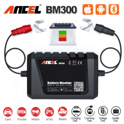 ANCEL BM300 12V Batterietester Monitor Kfz Batterie Wächter Bluetooth Analysator