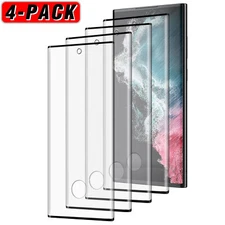 4x For Samsung Galaxy S22/S22+/S22 Ultra Clear Tempered Glass Screen Protector