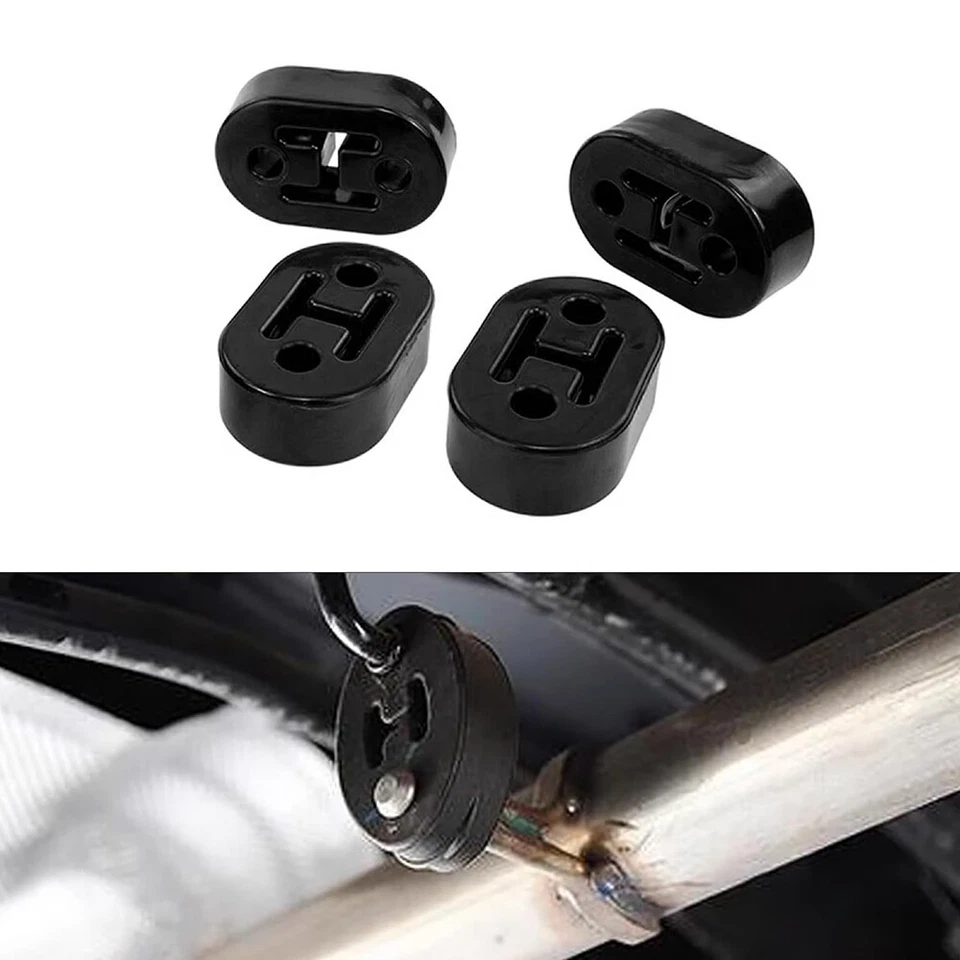 4X Rubber Exhaust Tail Pipe Mount Holder Bracket Hanger Insulator Foto 2 de 4