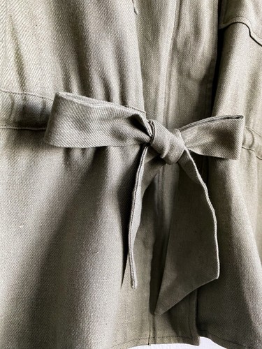 Anthropologie Olive Green Utility Jacket Safari Travel Farm Western Equestrian L - 第 6/11 張圖片